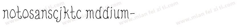 notosanscjktc mddium字体转换